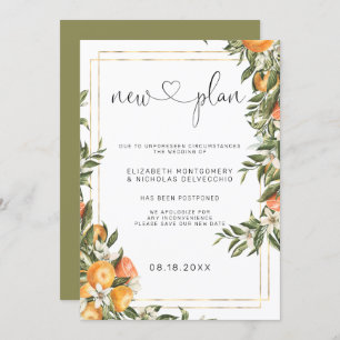 Citrus Orchard   Postponed Wedding Announcement