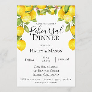 Citrus Orchard Rehearsal Dinner Invitation