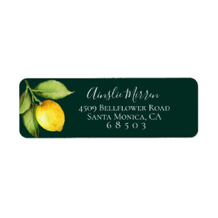 Citrus Orchard Return Emerald Address Labels