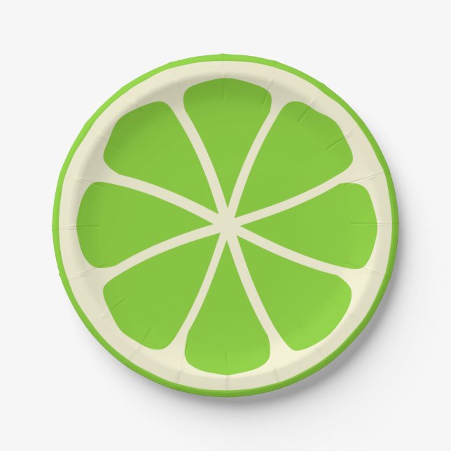 Citrus Party Lime Paper Plate (Front)
