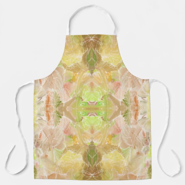 Citrus Pastel Designer Print Repeat Pattern Apron (Front)