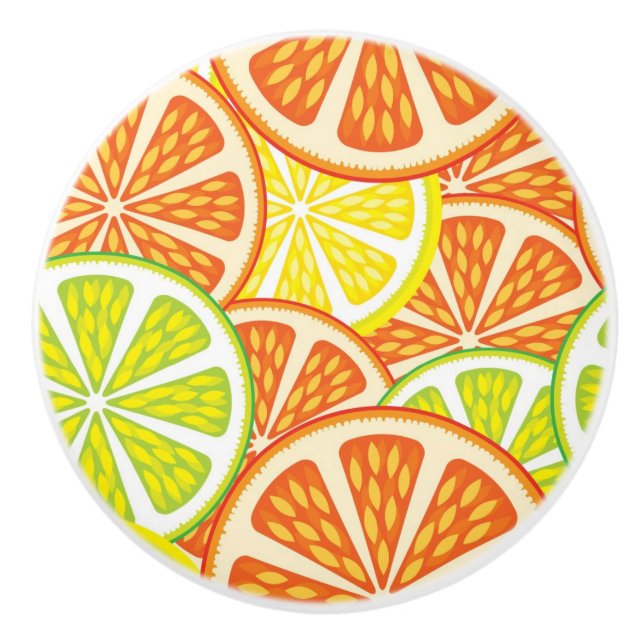 Citrus Pattern 2 Ceramic Knob (Front)