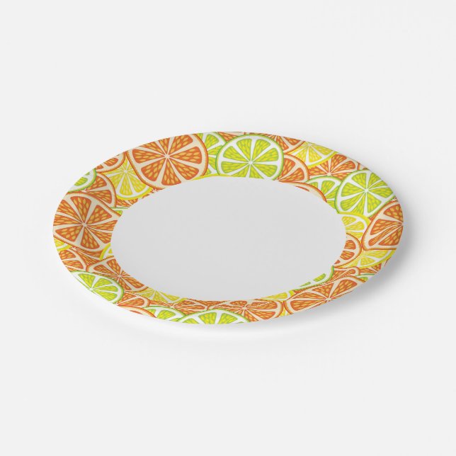 Citrus Pattern 2 Paper Plate (Angled)