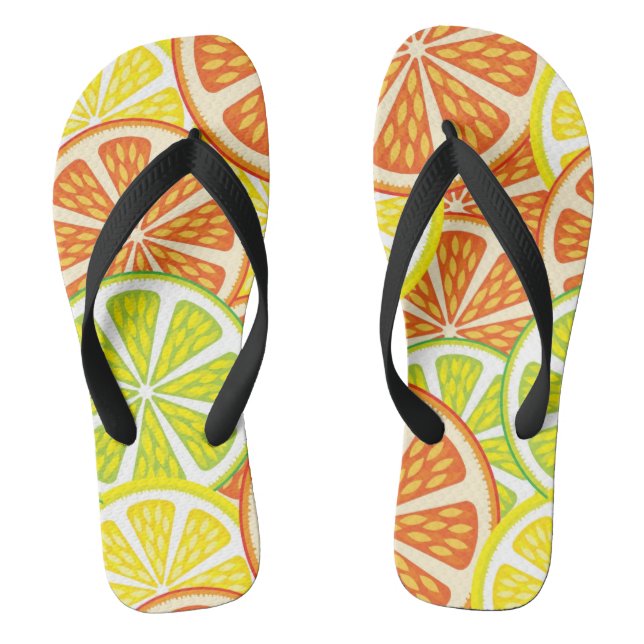 Citrus Pattern 2 Thongs (Footbed)