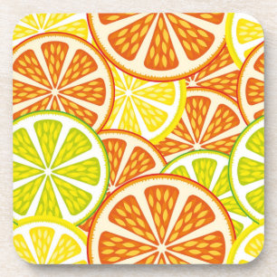 Citrus pattern coaster