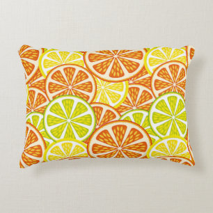 Citrus pattern decorative cushion
