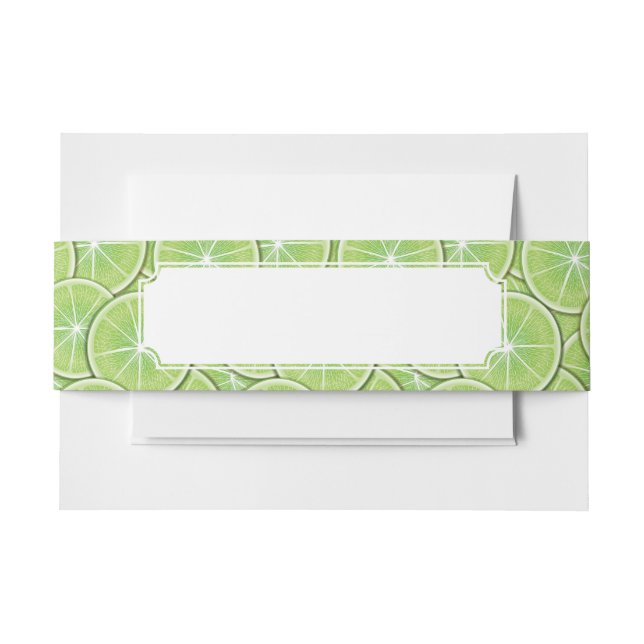 Citrus Pattern Invitation Belly Band (Front Example)