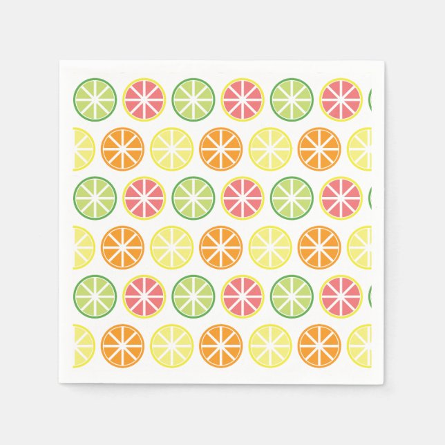 Citrus Pattern Paper Napkins (Front)