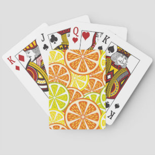 Citrus pattern playing cards