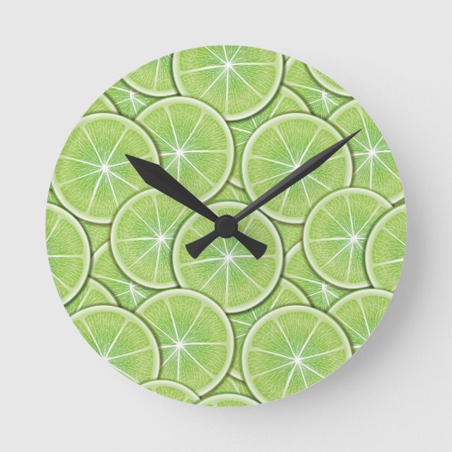 Citrus Pattern Round Clock (Front)