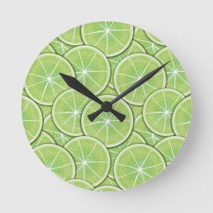 Citrus Pattern Round Clock