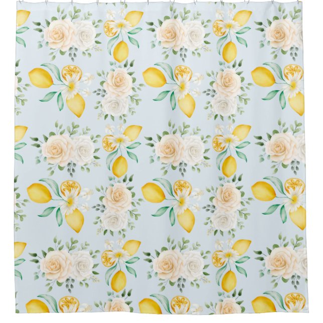 Citrus Pattern Shower Curtain (Front)