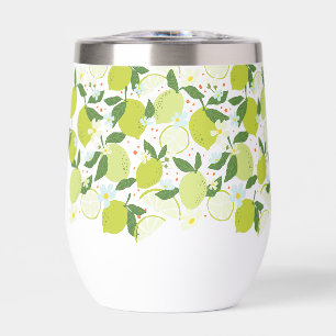 Citrus Pattern Stainless Steel Wine Tumbler