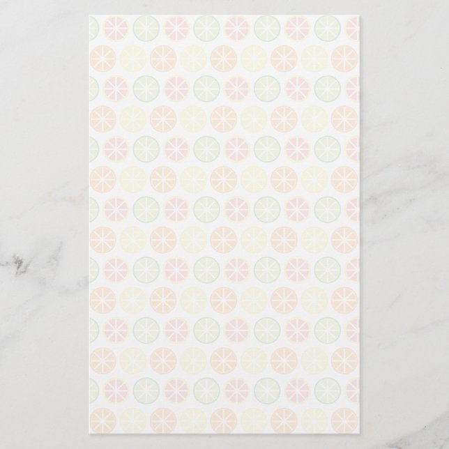 Citrus Pattern Stationery (Front)