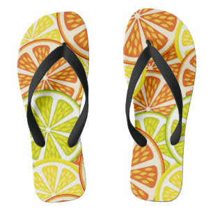 Citrus pattern thongs