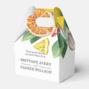 Citrus Personalised Wedding Favour Box