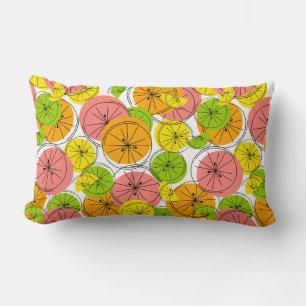 Citrus pink back Lumbar Pillow