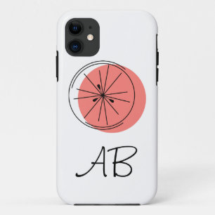 Citrus Pink Monogram iPhone case