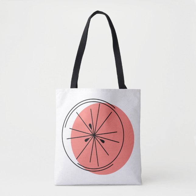 Citrus Pink multi back all over tote Bag (Front)