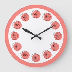 Citrus Pink Multi clock round