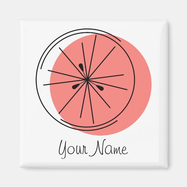 Citrus Pink Name magnet square (Front)