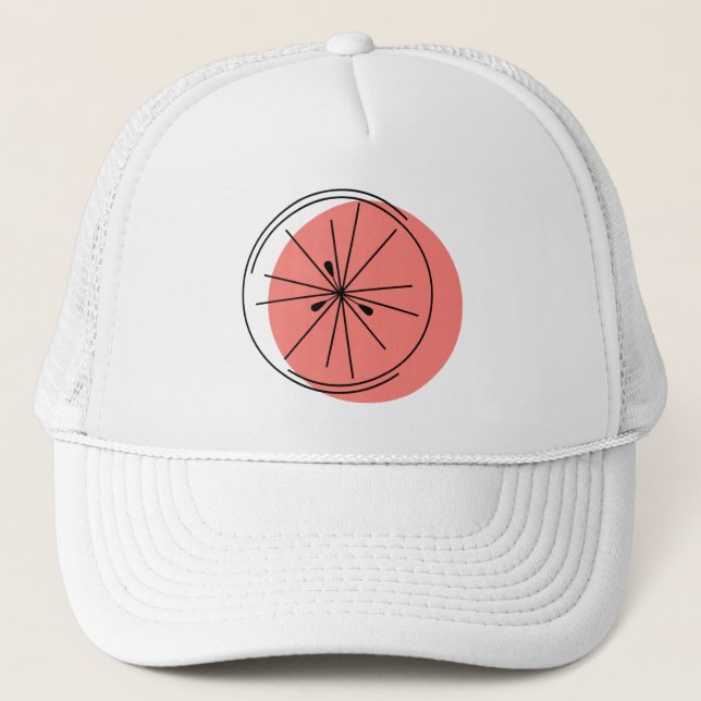 Citrus Pink trucker hat (Front)
