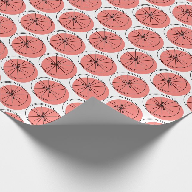 Citrus Pink Wrapping Paper (Corner)