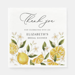 Citrus Pretty Lemon Bridal Shower Napkin