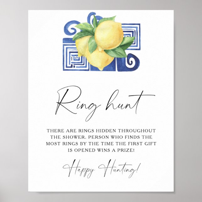 Citrus - Ring hunt bridal shower game Poster (Front)