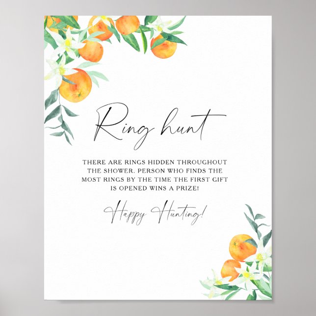 Citrus - Ring hunt bridal shower game Poster (Front)