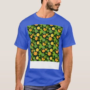Citrus Seamless Pattern Lemon Lime Orange Mandarin T-Shirt