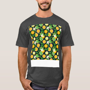 Citrus Seamless Pattern Lemon Lime Orange Mandarin T-Shirt