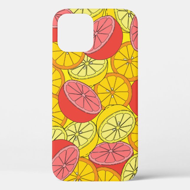 Citrus seamless pattern many oranges, lemons, grap Case-Mate iPhone case (Back)