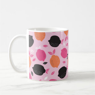 Citrus seamless pattern textile. illustration back coffee mug