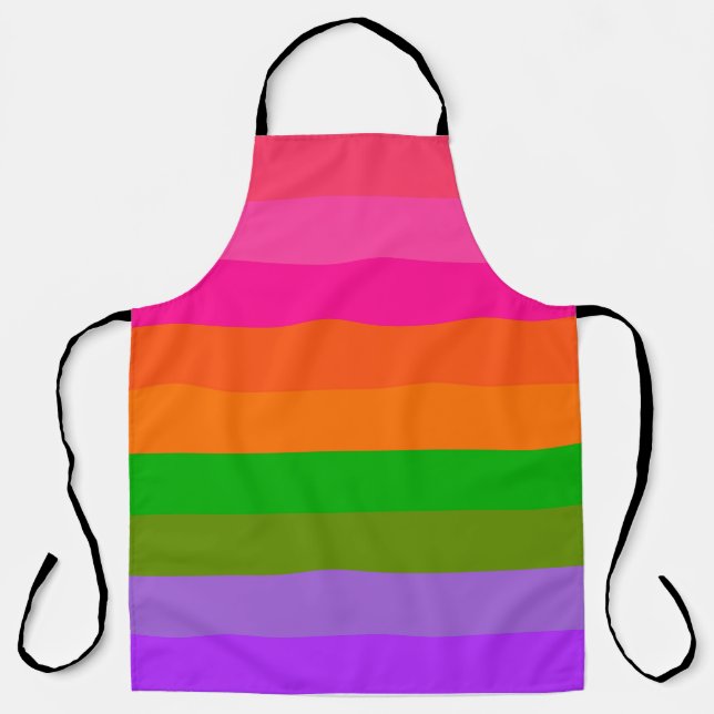 Citrus Sherbet Stripes Apron (Front)