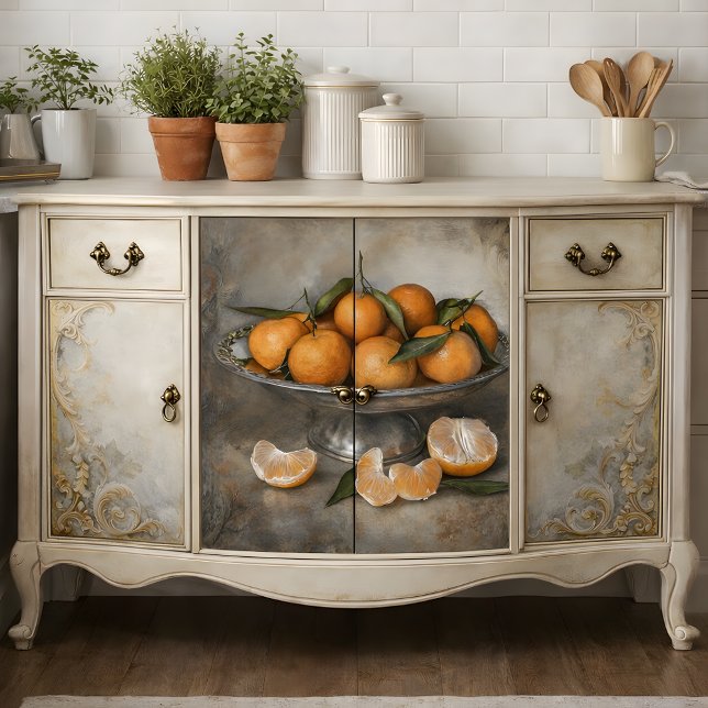 Citrus & Silver Decoupage Tissue Paper (Citrus & Silver Decoupage Tissue Paper Mockup)