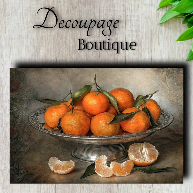 Citrus & Silver Decoupage Tissue Paper (Citrus & Silver Decoupage Tissue Paper)