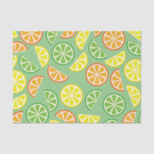 Citrus Slice Fruit Lemon Lime 1st Birthday Party Tissue Paper