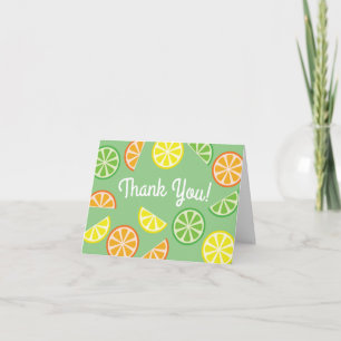 Citrus Slice Fruit You Thank 1st Birthday Cards