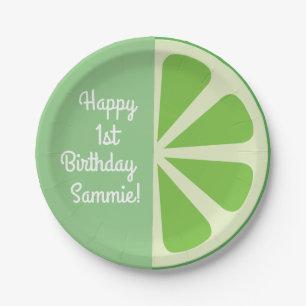 Citrus Slice Kid's Birthday Paper Plate