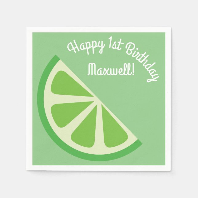 Citrus Slice Kid's Birthday Summer Napkin (Front)