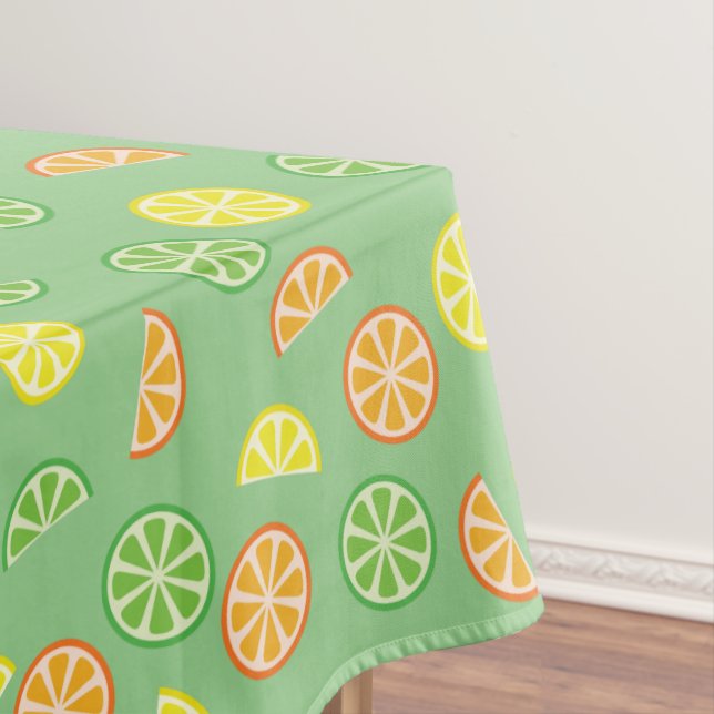 Citrus Slice Kid's Birthday Summer Tablecloth (In Situ)