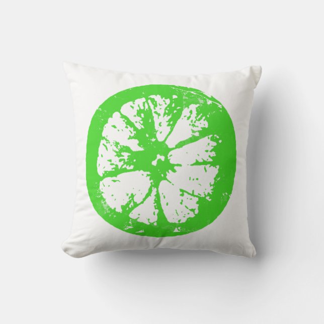 Citrus Slice Lime Pillow (Front)