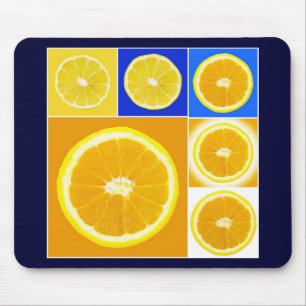 citrus slice mouse pad