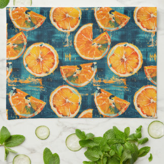 Citrus Slice Pattern Kitchen Towel