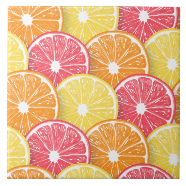 Citrus slices ceramic tile (Front)