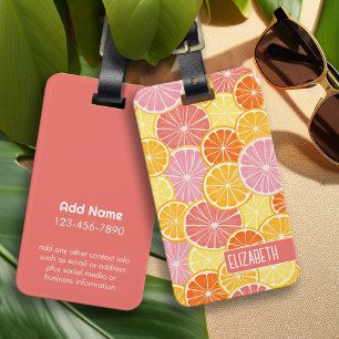 Citrus Slices - Colourful Main Squeeze Luggage Tag