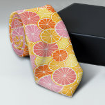 Citrus Slices - Colourful Main Squeeze Tie<br><div class="desc">Whimsical citrus fruit in pinks,  coral,  orange and ruby red grapefruit colours. The hand drawn citrus slices include a watercolor painted texture for a juicy addition.</div>