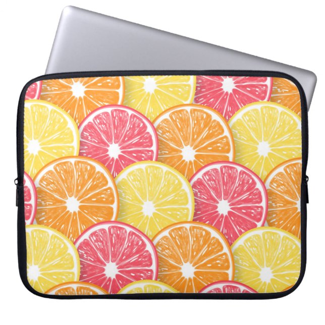 Citrus slices laptop sleeve (Front)