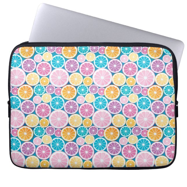 Citrus Slices Pattern Laptop Sleeve (Front)
